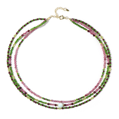 Blue Aragonite Silver Necklace (Riya)