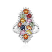 Fancy Sapphire Silver Ring