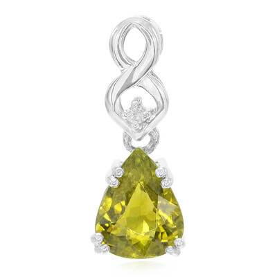 Cuprian Tourmaline Silver Pendant