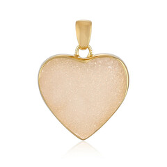 Druzy Agate Silver Pendant (Bali Barong)