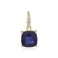 9K Madagascar Blue Sapphire Gold Pendant