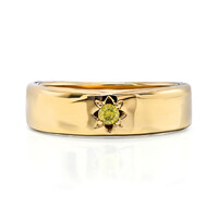 I2 Yellow Diamond Silver Ring