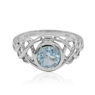 Sky Blue Topaz Silver Ring
