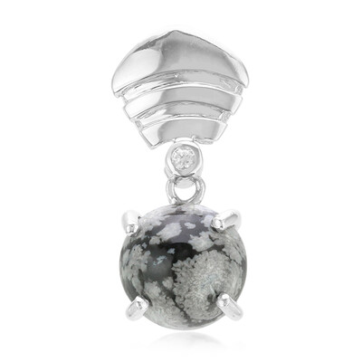 Snowflake Obsidian Silver Pendant