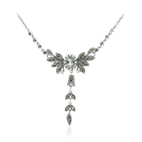 Sky Blue Topaz Silver Necklace