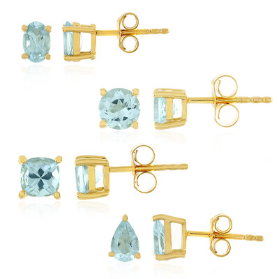 Sky Blue Topaz Silver Earrings