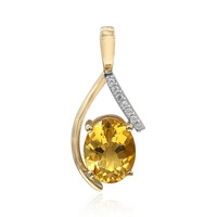 9K Golden Beryl Gold Pendant