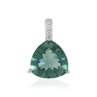 Green Fluorite Silver Pendant