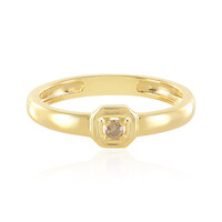 I3 Champagne Diamond Silver Ring