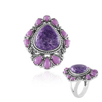 Charoite Silver Ring (Desert Chic)