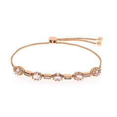 10K AAA Morganite Gold Bracelet
