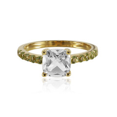 White Topaz Silver Ring