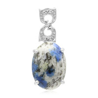K2 Mountain Azurite Silver Pendant