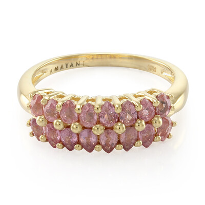 18K Unheated Padparadscha Sapphire Gold Ring (AMAYANI)