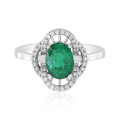 18K Zambian Emerald Gold Ring