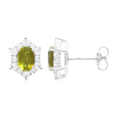 Cuprian Tourmaline Silver Earrings