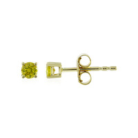 9K I4 Yellow Diamond Gold Earrings