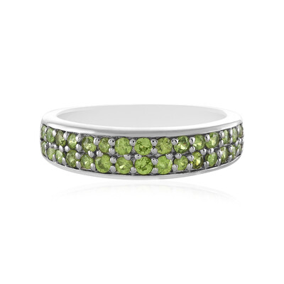 Russian Demantoid Silver Ring