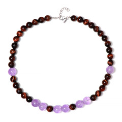 Red Tiger´s Eye Silver Necklace