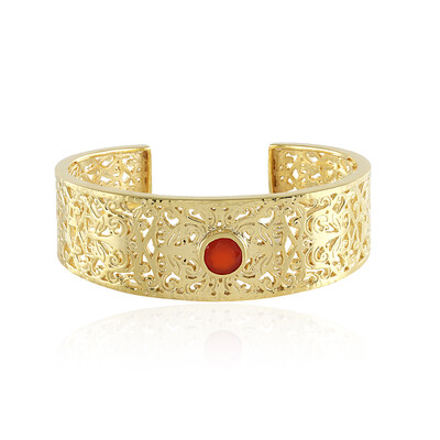 Red Onyx Brass Bangle (Juwelo Style)