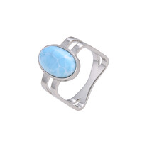 Larimar Silver Ring