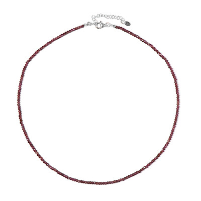 Magenta Garnet Silver Necklace