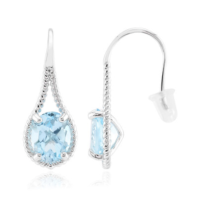 Sky Blue Topaz Silver Earrings