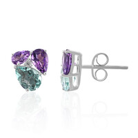 Braldu Fluorite Silver Earrings
