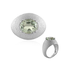 Green Amethyst Silver Ring