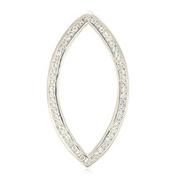 White Topaz Silver Pendant