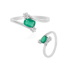 Green Onyx Silver Ring