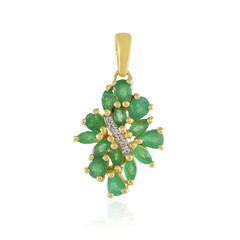 Zambian Emerald Silver Pendant