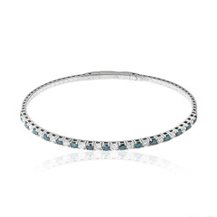14K SI2 Blue Diamond Gold Bangle (CIRARI)