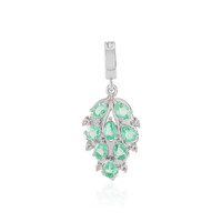 Russian Emerald Silver Pendant