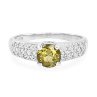 Lemon Apatite Silver Ring