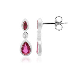 Bemainty Ruby Silver Earrings