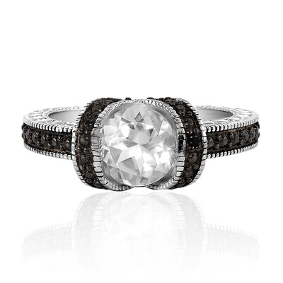 White Quartz Silver Ring