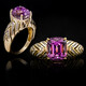 14K Patroke Kunzite Gold Ring (de Melo)