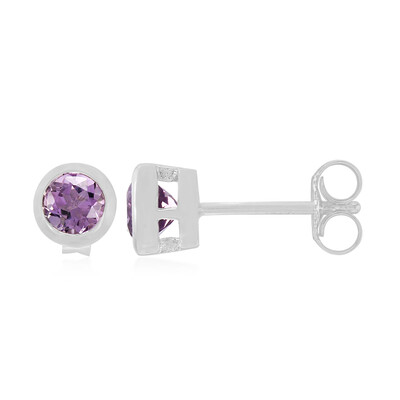 Bolivian Amethyst Silver Earrings