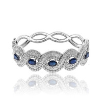 14K Ceylon Sapphire Gold Bangle (CIRARI)