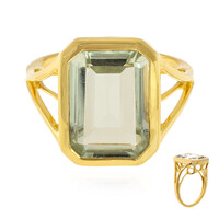 Green Amethyst Silver Ring