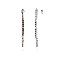 Mozambique Garnet Silver Earrings
