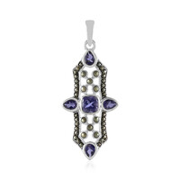 Ceylon Iolite Silver Pendant
