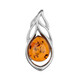 Cognac Baltic Amber Silver Pendant (dagen)