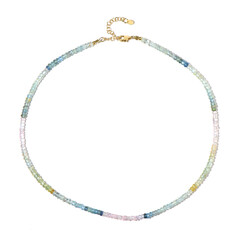 Fancy Beryl Silver Necklace