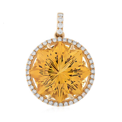 14K AAA Citrine Gold Pendant (de Melo)