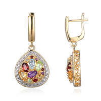 Zambian Amethyst Silver Earrings