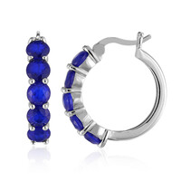 Royal Blue Spinel Silver Earrings