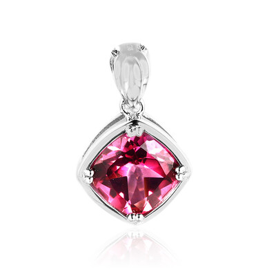 Pink Topaz Silver Pendant