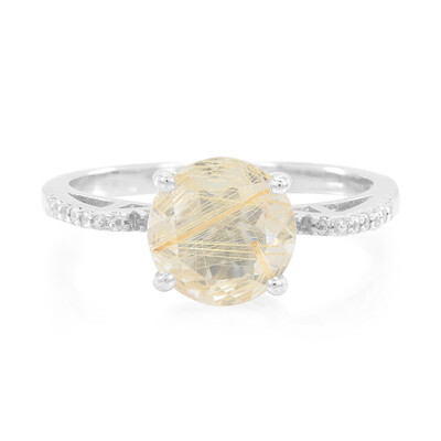 Rutile Quartz Silver Ring